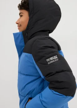 bonprix Jungen 9-16 Jahre·Bademode|Jungen 9-16 Jahre·Jacken & Outdoor|Winterjacke mit Fleecefutter, wasserabweisend blau/schwarz