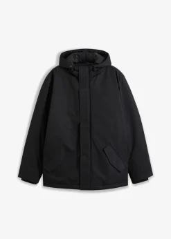 bonprix Große Größen|Jacken & Mäntel|Winterjacke mit Kapuze schwarz