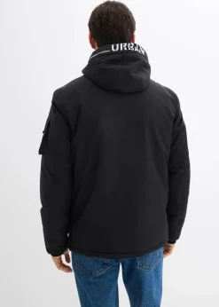 bonprix Große Größen|Jacken & Mäntel|Winterjacke mit Kapuze und vielen praktischen Taschen schwarz