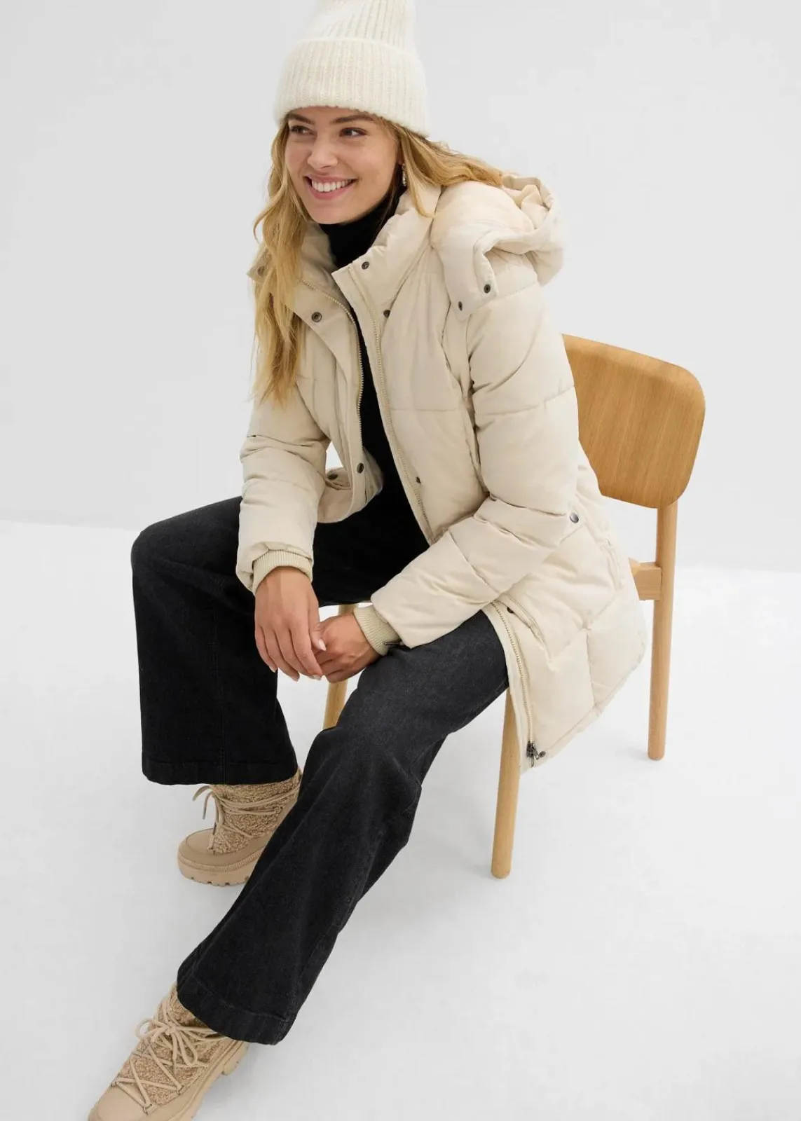 Winterjacke mit verstellbarem Taillenbündchen|bonprix Online