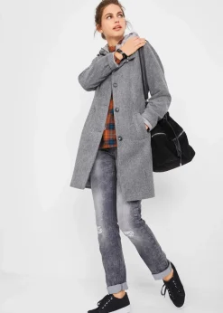 Winter-Kurzmantel in Wolloptik, 2in1 Optik|bonprix Clearance