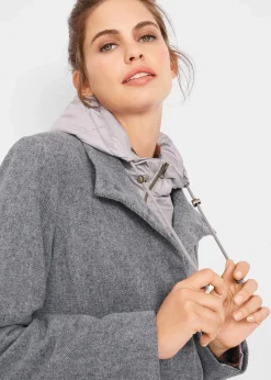 Winter-Kurzmantel in Wolloptik, 2in1 Optik|bonprix Clearance