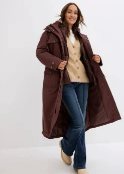 bonprix Jacken & Mäntel|Bekleidung·Hosen|Wintermantel, 2in1 Optik terrabraun