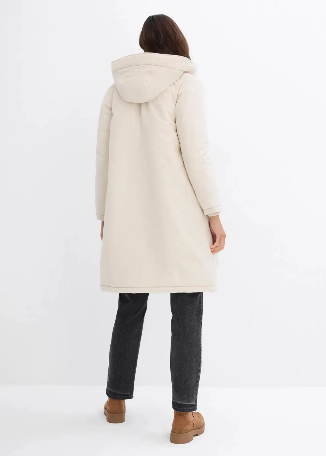 Wintermantel mit Teddyfell in der Kapuze|bonprix Best