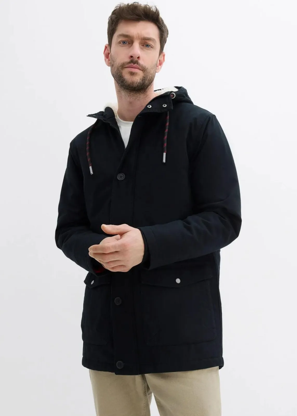 Winter-Parka mit Teddy-Kapuze|bonprix Best