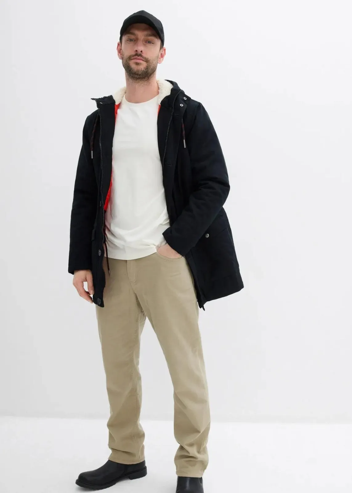 Winter-Parka mit Teddy-Kapuze|bonprix Best