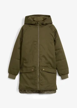 Winter-Parka mit Teddy-Kapuze, wasserabweisend|bonprix