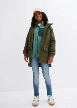 Winter-Parka mit Teddy-Kapuze, wasserabweisend|bonprix
