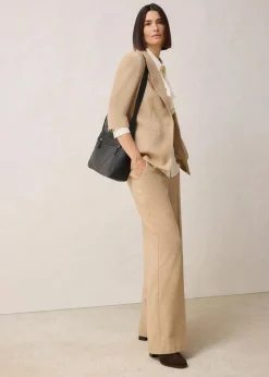 bonprix Bekleidung·Basics|Nachhaltigere Materialien|Wollblazer mit Fischgratmuster naturbeige meliert