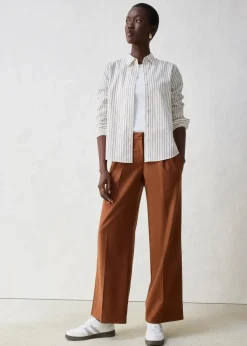 Wollhose mit Bundfalten|bonprix Discount