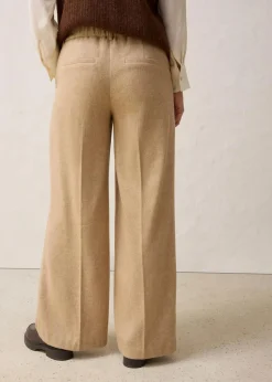 bonprix Bekleidung·Kleider|Hosen|Wollhose mit Fischgratmuster naturbeige meliert