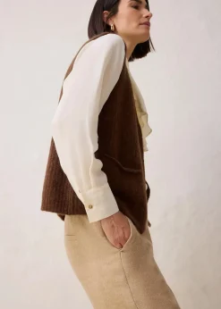 bonprix Bekleidung·Kleider|Hosen|Wollhose mit Fischgratmuster naturbeige meliert