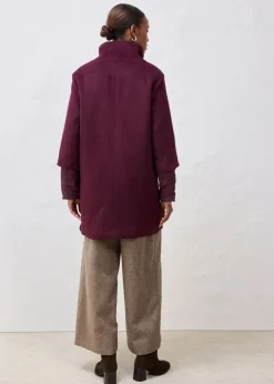 bonprix Bekleidung·Hosen|Jacken & Mäntel|Wollmantel mit Daunen-Innenjacke (2tlg. Set) weinrot