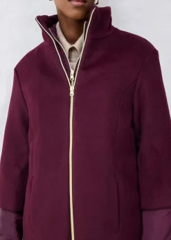 bonprix Bekleidung·Hosen|Jacken & Mäntel|Wollmantel mit Daunen-Innenjacke (2tlg. Set) weinrot