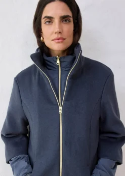 Wollmantel mit Daunen-Innenjacke (2tlg. Set)|bonprix Outlet