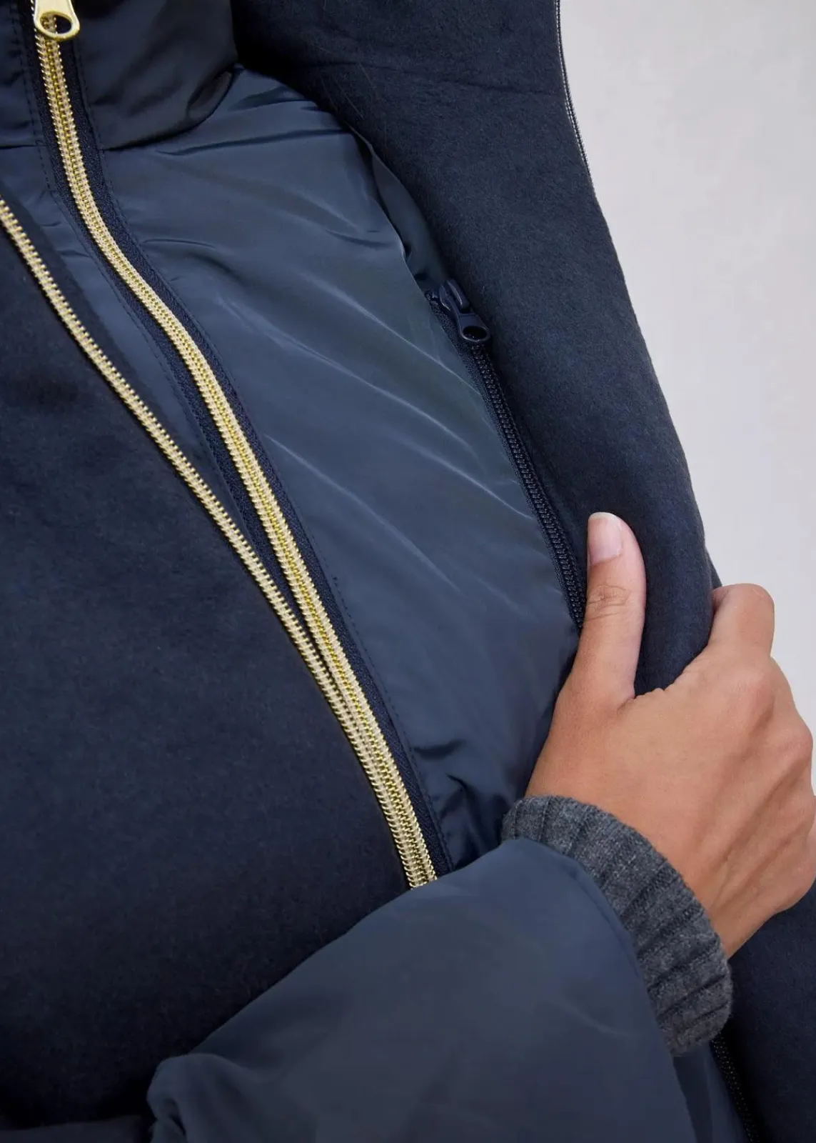 Wollmantel mit Daunen-Innenjacke (2tlg. Set)|bonprix Outlet