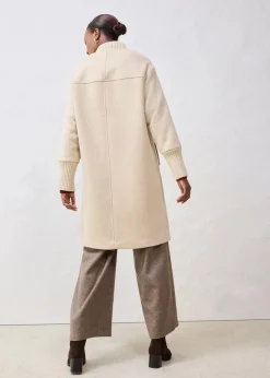 Wollmantel mit Strickbesatz|bonprix Sale