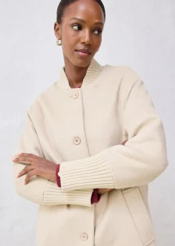 Wollmantel mit Strickbesatz|bonprix Sale