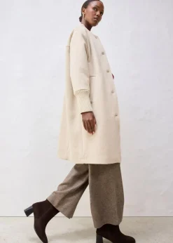 Wollmantel mit Strickbesatz|bonprix Sale