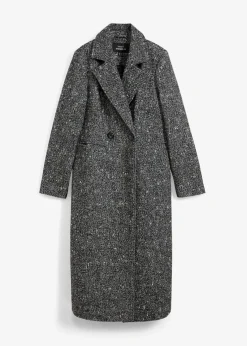 bonprix Bekleidung·Hosen|Jacken & Mäntel|Wollmantel mit Struktur schwarz