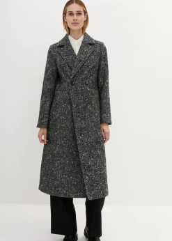 bonprix Bekleidung·Hosen|Jacken & Mäntel|Wollmantel mit Struktur schwarz