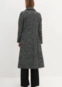 bonprix Bekleidung·Hosen|Jacken & Mäntel|Wollmantel mit Struktur schwarz