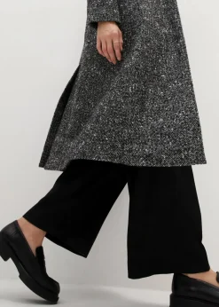 bonprix Bekleidung·Hosen|Jacken & Mäntel|Wollmantel mit Struktur schwarz