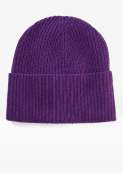 bonprix Mützen, Caps & Hüte|Nachhaltigere Materialien|Wollmütze mit Good Cashmere Standard®-Anteil tieflila