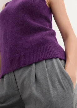 bonprix Bekleidung·Jeans|Premium|Wollpullunder mit Alpaka tieflila