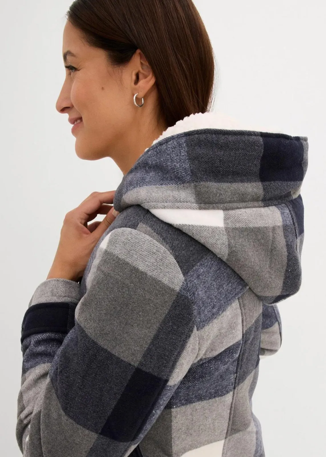 Woll-Umstandsjacke mit Teddyfutter / Tragejacke|bonprix Hot