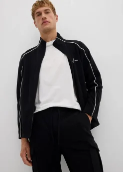 bonprix Sweat|Hosen|wärmende Cargohose in Fleece-Qualität, Regular Fit schwarz