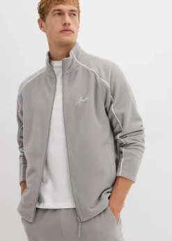 Wärmende Fleecejacke mit sportiven Details|bonprix