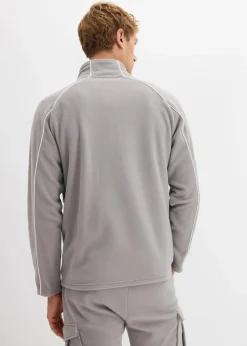 Wärmende Fleecejacke mit sportiven Details|bonprix