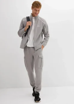 Wärmende Fleecejacke mit sportiven Details|bonprix