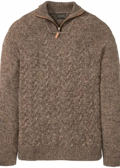 Zopfstrick Troyer-Pullover mit Wollanteil|bonprix Online