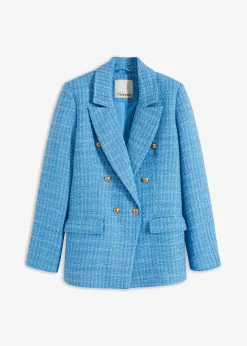 zweireihiger Bouclé-Blazer|bonprix Online